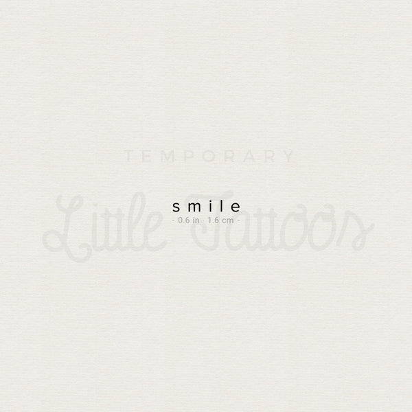 Little 'Smile' Temporary Tattoo - Set of 3