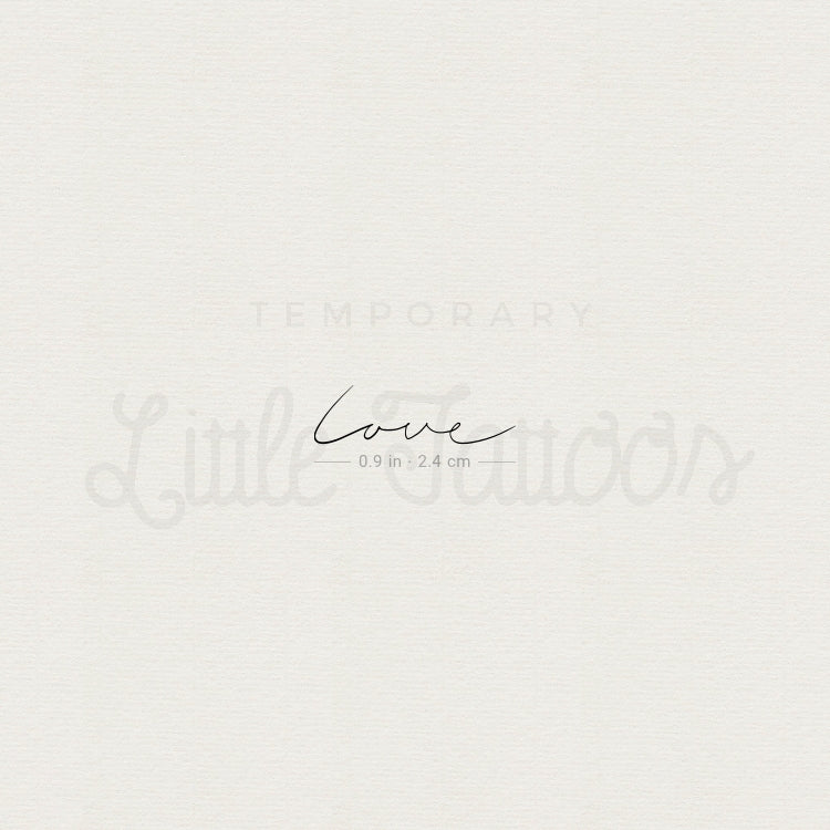 Handwritten Love Temporary Tattoo - Set of 3