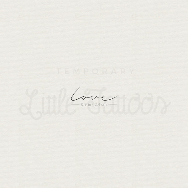 Handwritten Love Temporary Tattoo - Set of 3