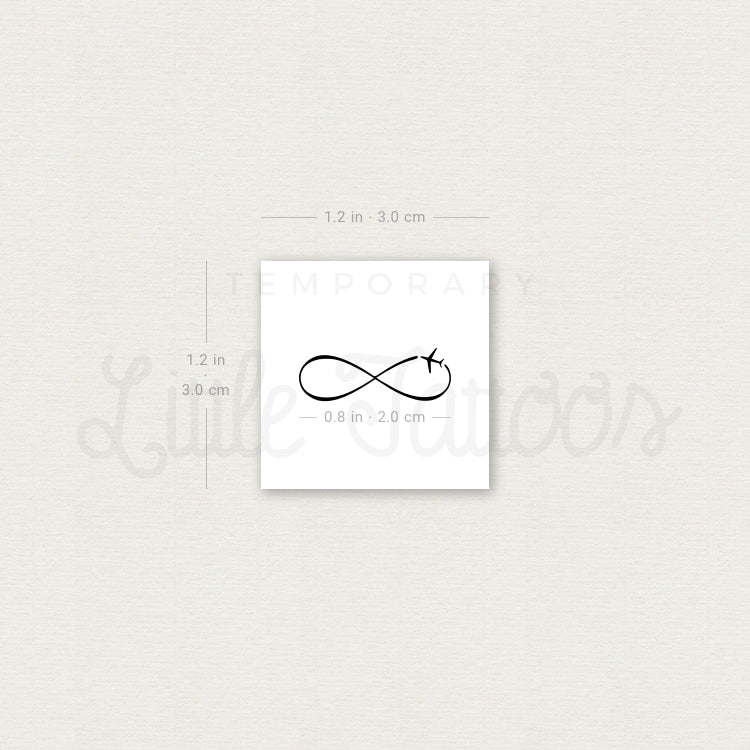 Traveler Infinity Symbol Temporary Tattoo - Set of 3