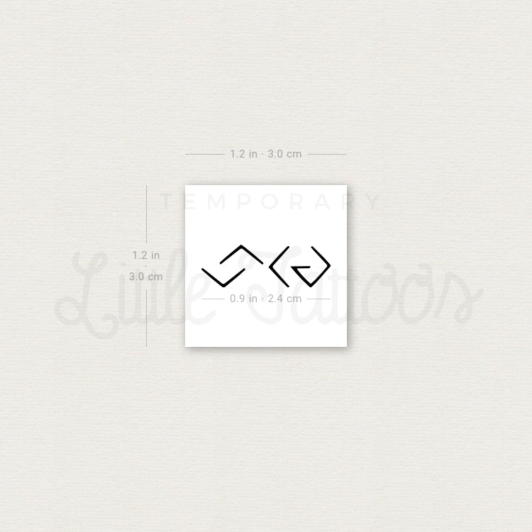 God is Greater Than My Highs and Lows Symbol Temporary Tattoo - Set of 3