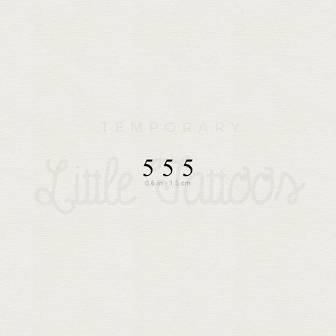 Little 555 Angel Number Temporary Tattoo - Set of 3