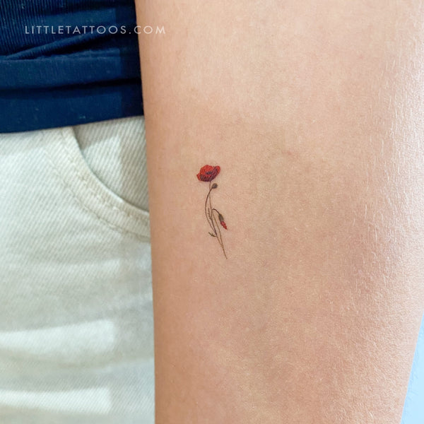 Poppy Temporary Tattoo by Lena - Set of 3