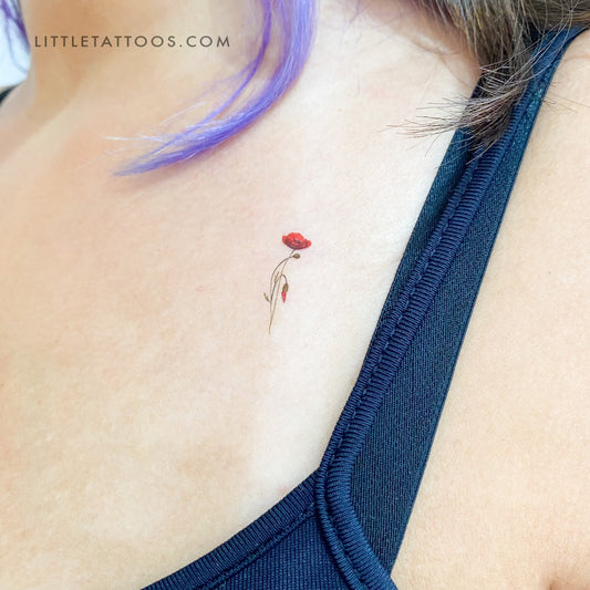Poppy Temporary Tattoo by Lena - Set of 3