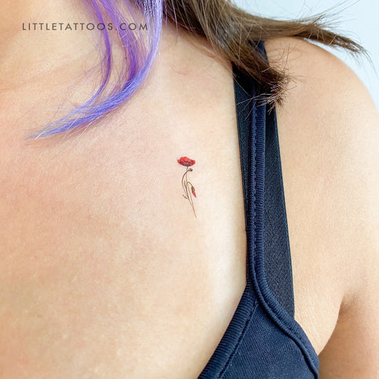 Poppy Temporary Tattoo by Lena - Set of 3