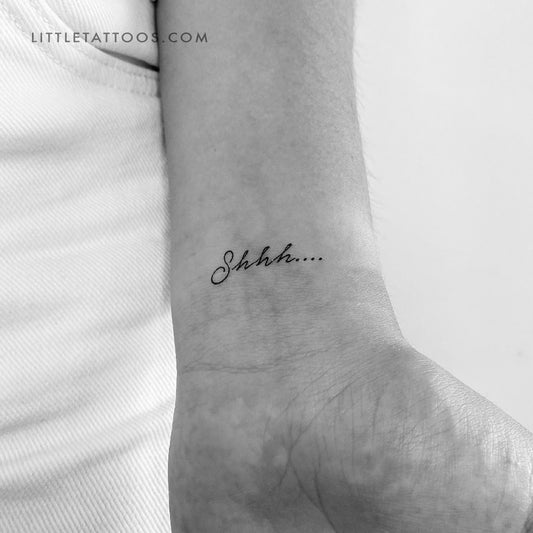 'Shhh...' Temporary Tattoo - Set of 3