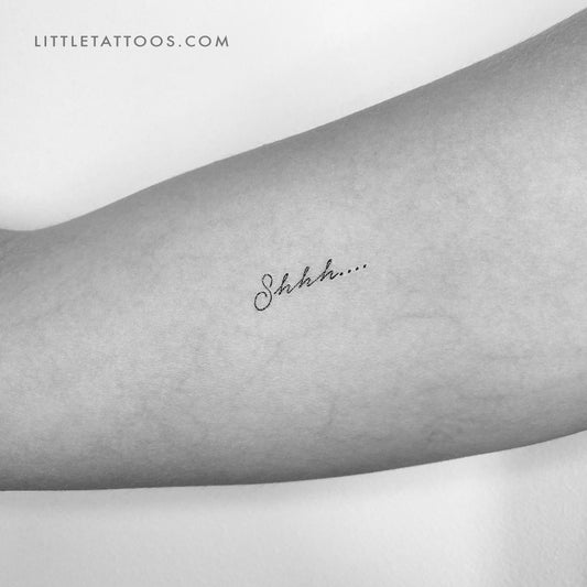 'Shhh...' Temporary Tattoo - Set of 3
