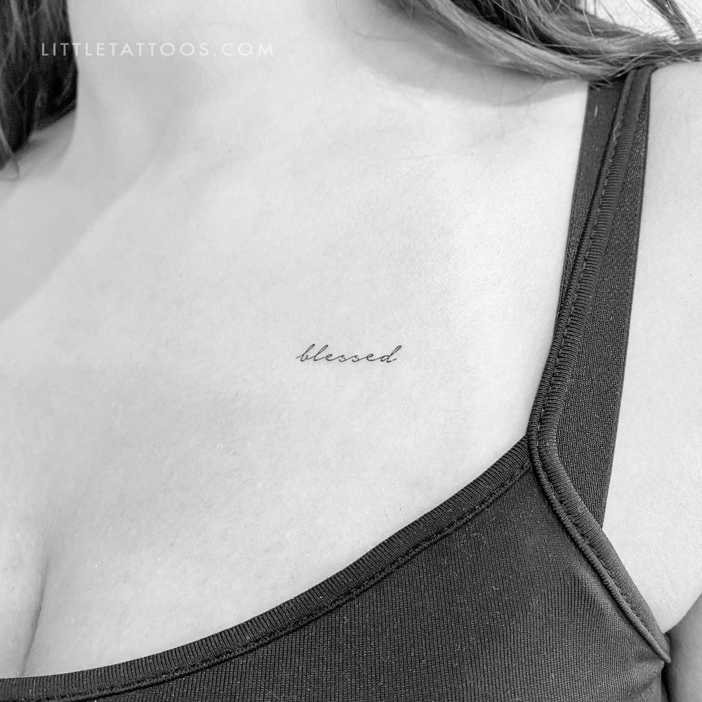 'Blessed' Temporary Tattoo - Set of 3