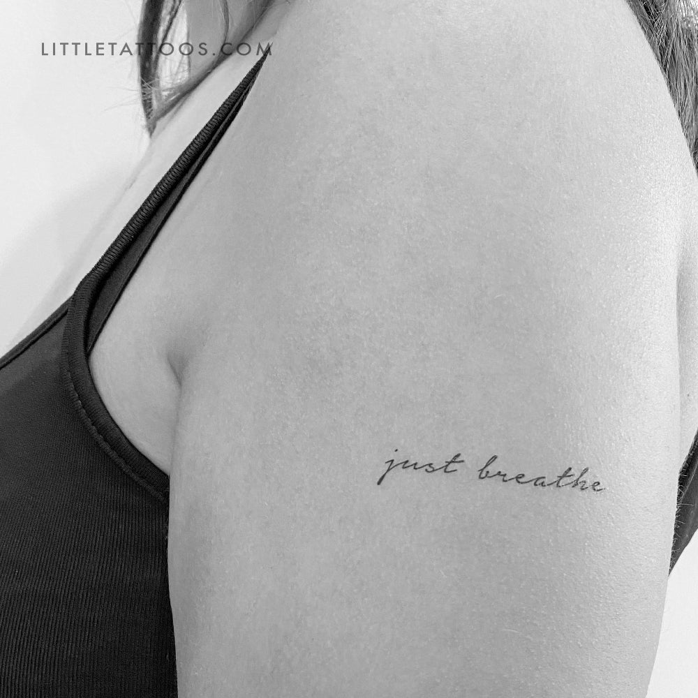 Just Breathe Temporary Tattoo - Set of 3