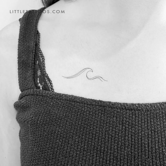 Wave Temporary Tattoo by 1991.ink - Set of 3
