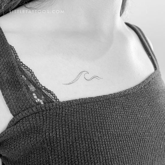 Wave Temporary Tattoo by 1991.ink - Set of 3