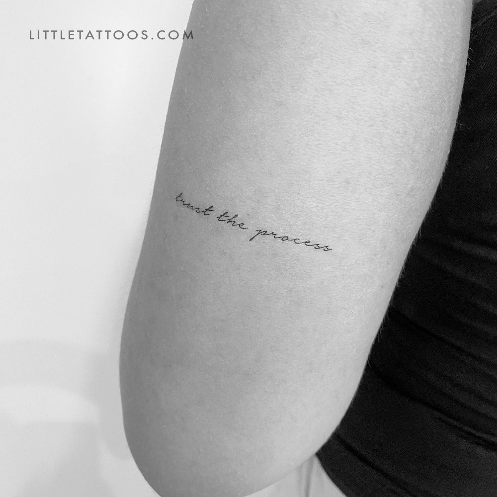 Tatuaje temporal "Confía en el proceso" - Juego de 3