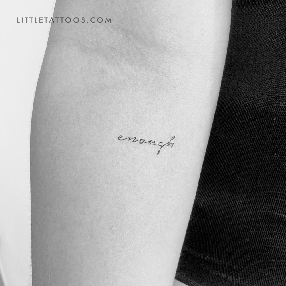 'Enough' Temporary Tattoo - Set of 3