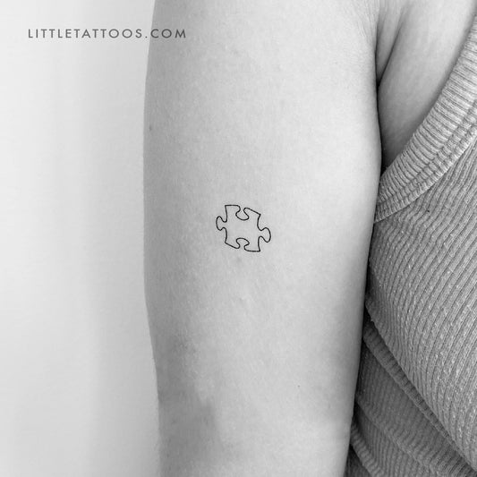 Puzzle Piece Temporary Tattoo - Set of 3