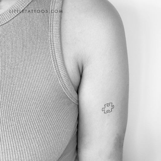 Puzzle Piece Temporary Tattoo - Set of 3