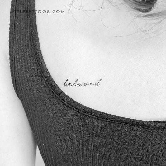 Beloved Temporary Tattoo - Set of 3