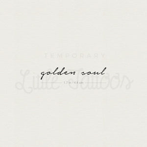Golden Soul Temporary Tattoo - Set of 3