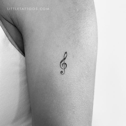 Treble Clef Temporary Tattoo - Set of 3