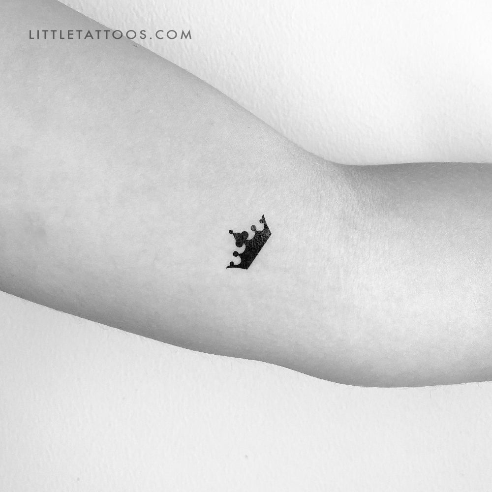 Black Crown Temporary Tattoo - Set of 3