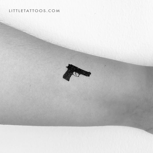 Gun Temporary Tattoo - Set of 3