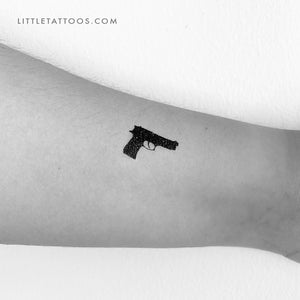 Gun Temporary Tattoo - Set of 3