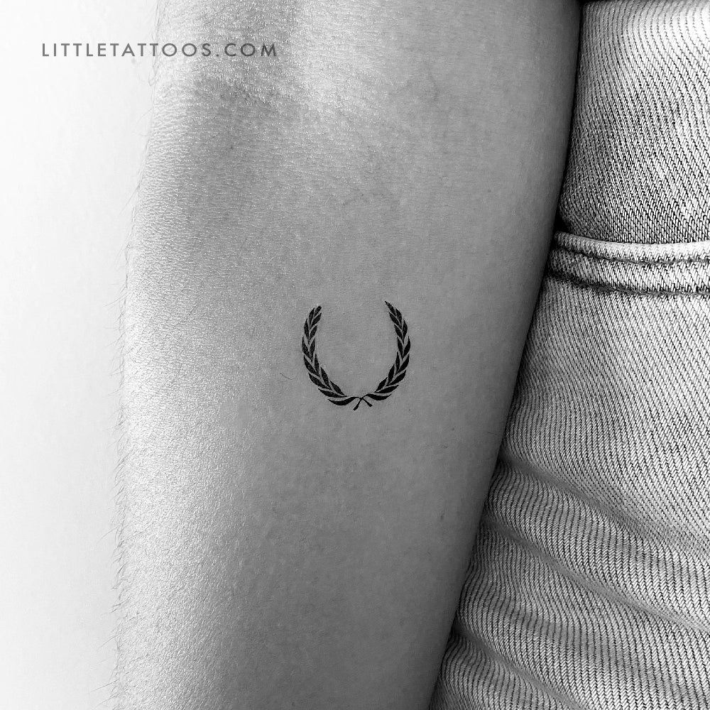 Minimalist Laurel Wreath Temporary Tattoo - Set of 3