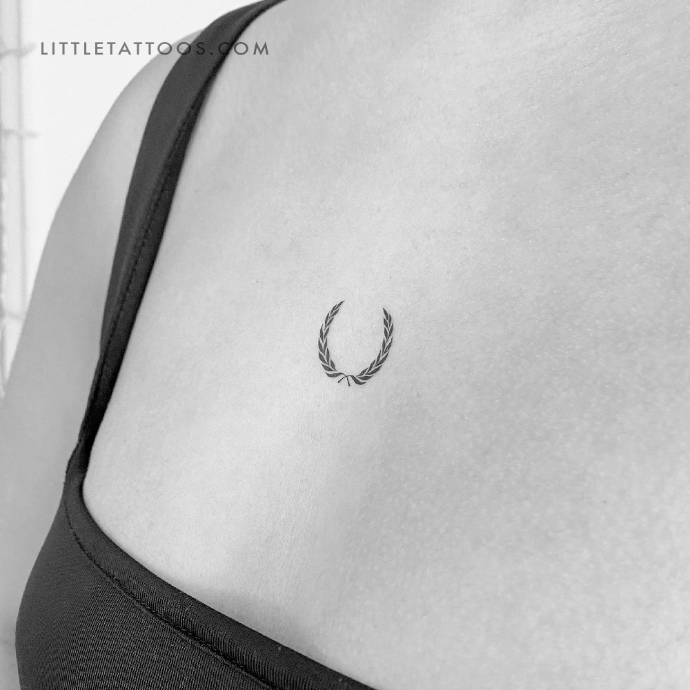Minimalist Laurel Wreath Temporary Tattoo - Set of 3