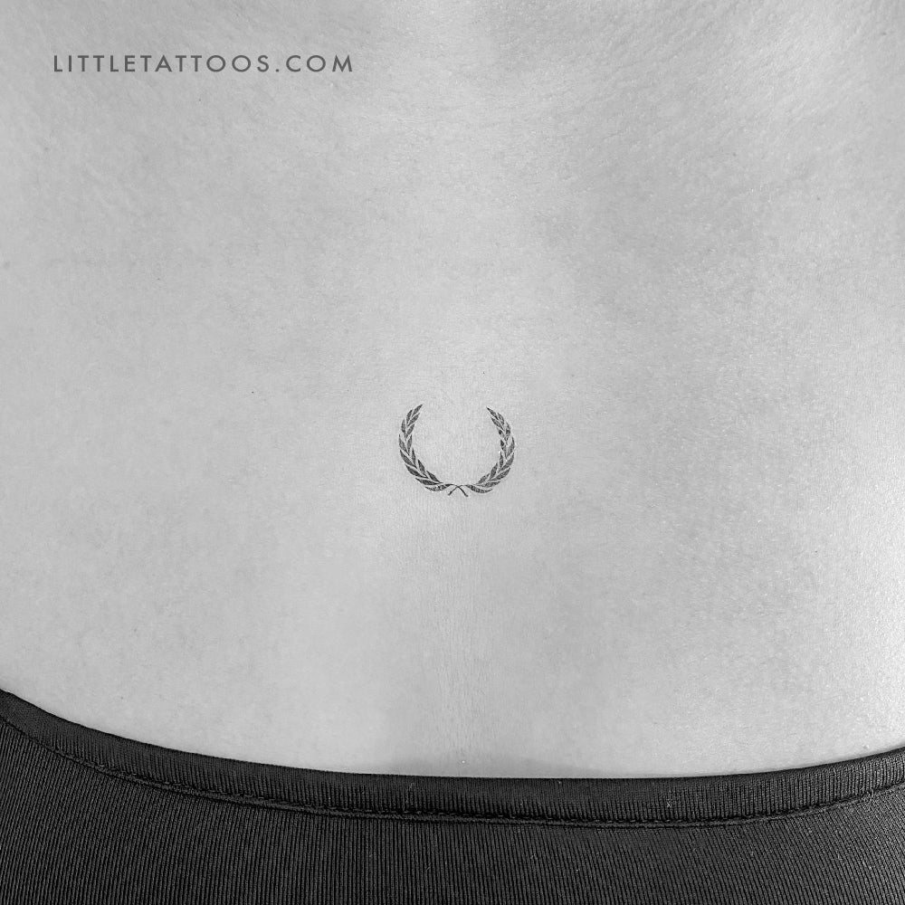 Minimalist Laurel Wreath Temporary Tattoo - Set of 3