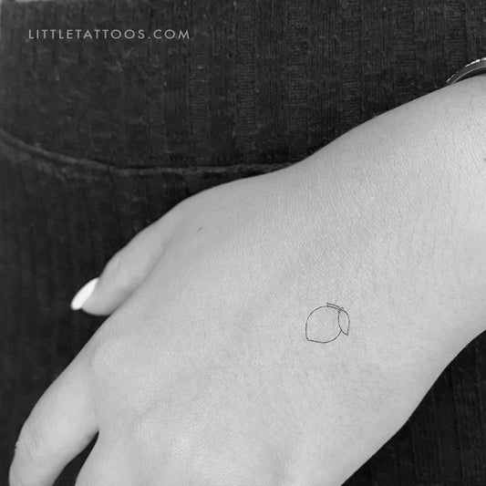 Tatuaje temporal de limón pequeño - Juego de 3