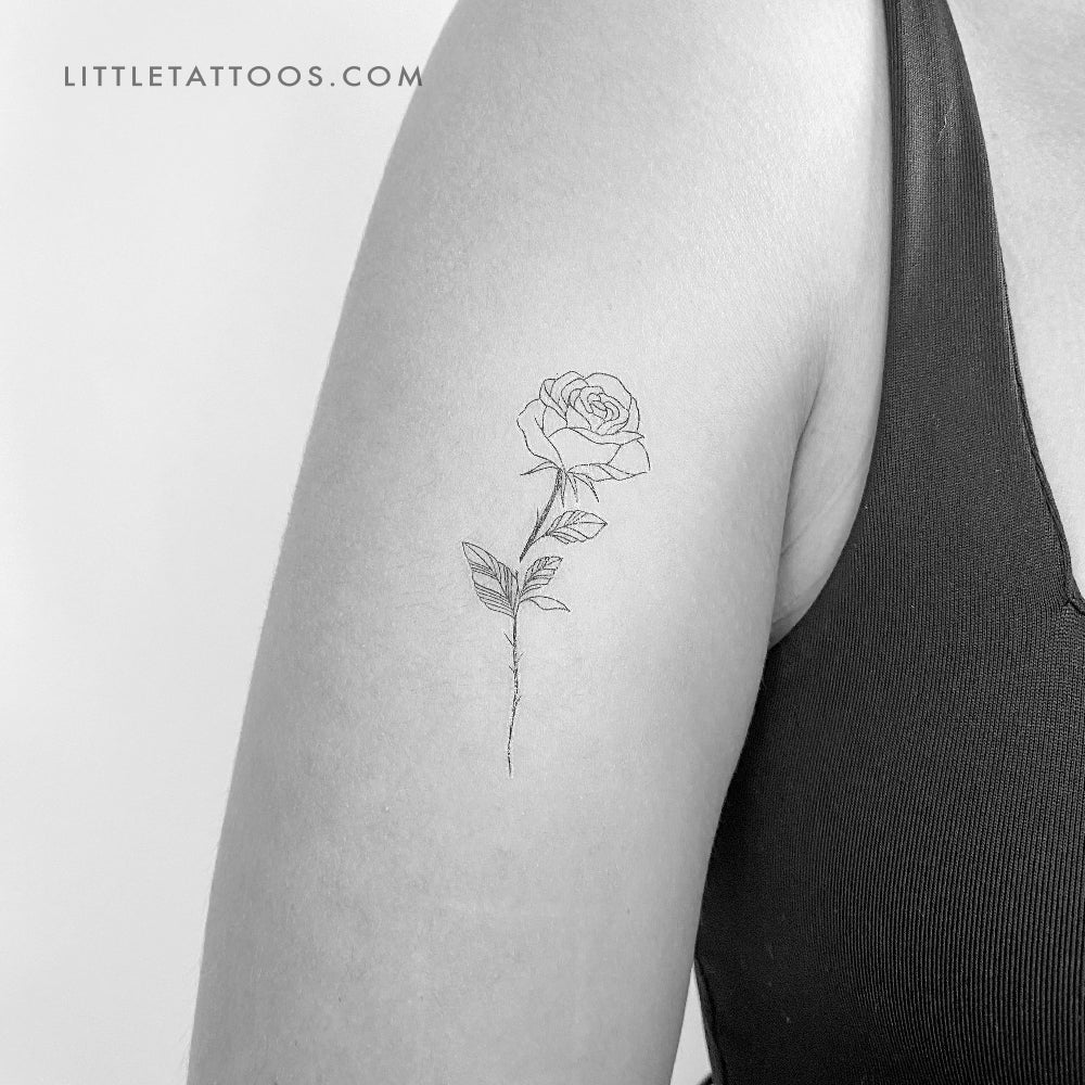 Rose Temporary Tattoo by 1991.ink - Set of 3