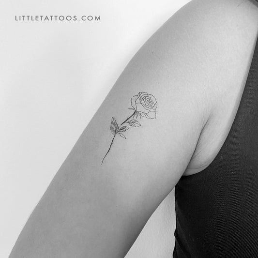 Tatuaje temporal de rosa de 1991.ink - Juego de 3