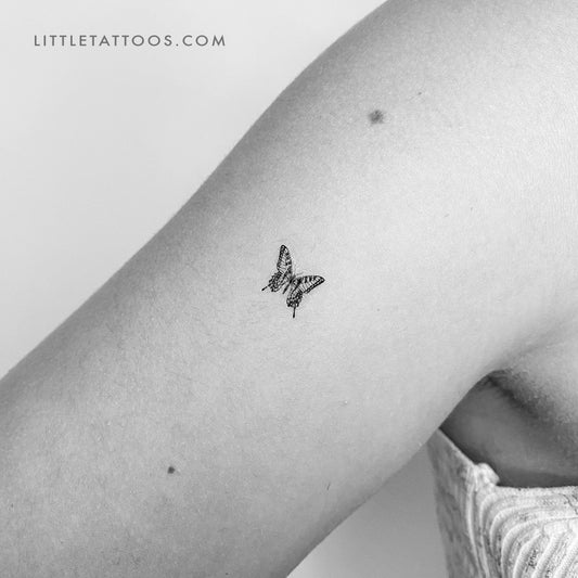 Tatuaje temporal de mariposa tigre pequeña - Juego de 3