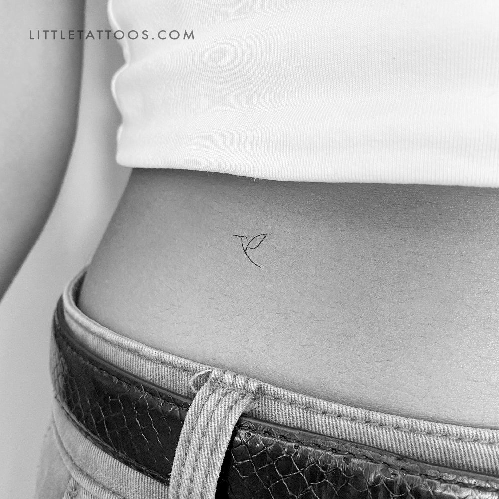 Small Minimalist Hummingbird Temporary Tattoo - Set of 3