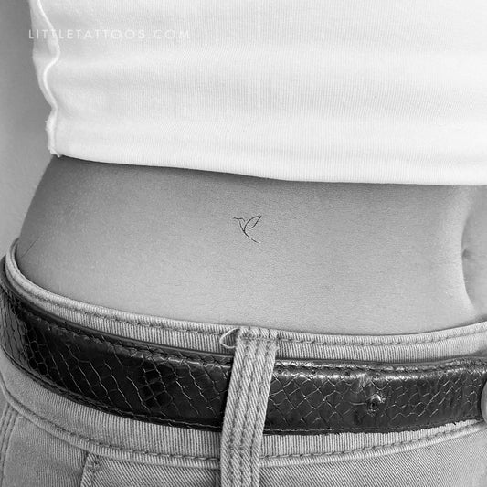 Tatuaje temporal minimalista de colibrí (pequeño) - Juego de 3