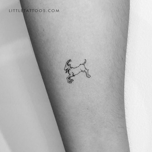 Tatuaje temporal de cabra - Juego de 3