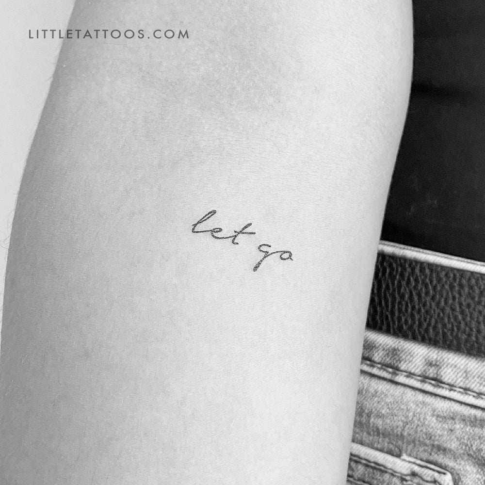 Tatuaje temporal "Let Go" - Juego de 3