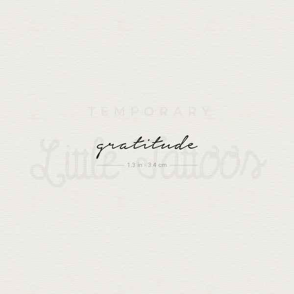 Gratitude Temporary Tattoo - Set of 3