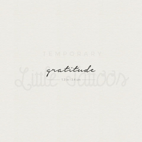 Gratitude Temporary Tattoo - Set of 3