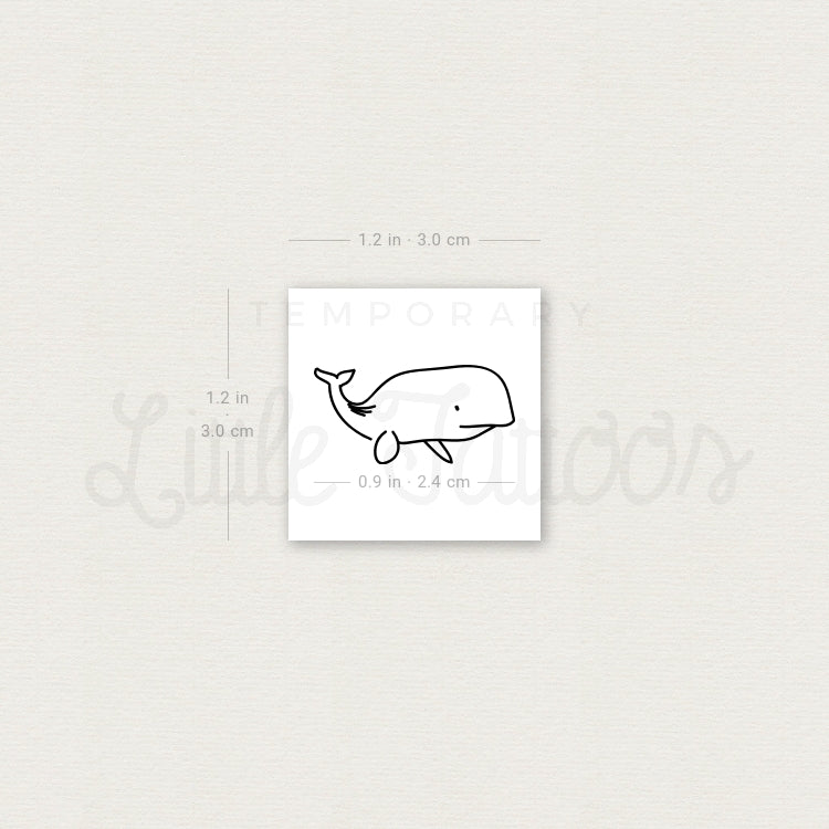 Whale Temporary Tattoo (Set of 3)