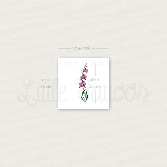 Tatuaje temporal de orquídea de Lena - Juego de 3