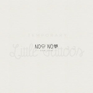 No Rain, No Flowers (Icons) Temporary Tattoo - Set of 3