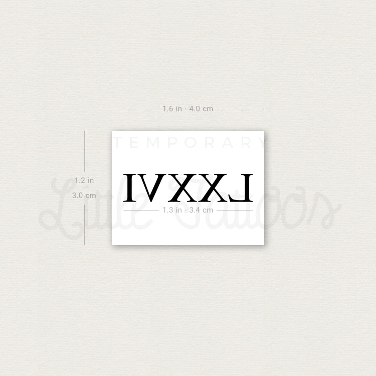 LXXVI Temporary Tattoo - Set of 3