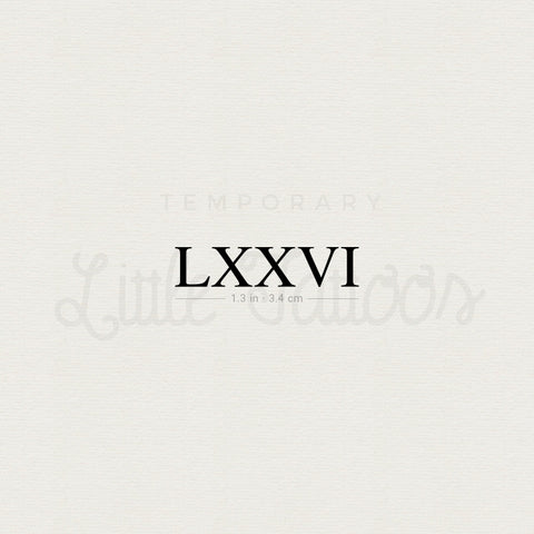LXXVI Temporary Tattoo - Set of 3