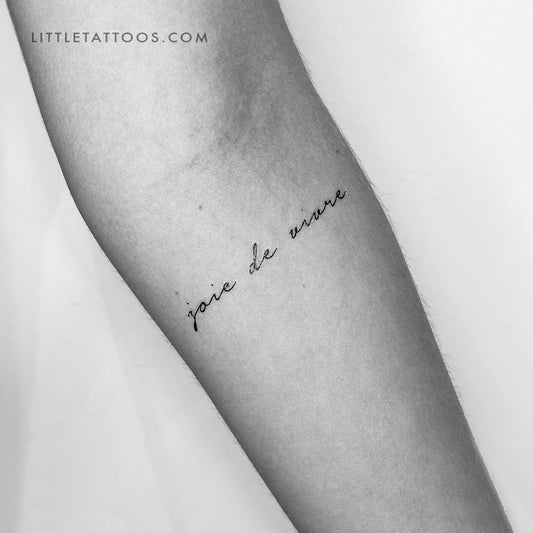 Joie De Vivre Temporary Tattoo - Set of 3