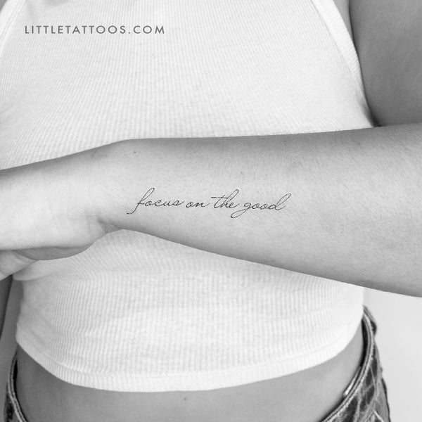 Focus On The Good Temporary Tattoo - Set of 3