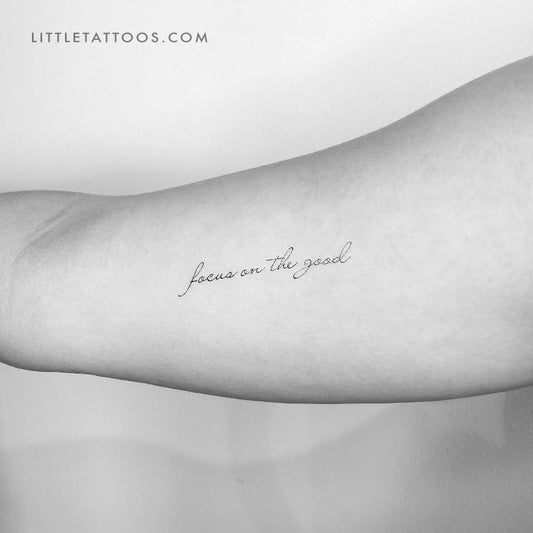 Focus On The Good Temporary Tattoo - Set of 3