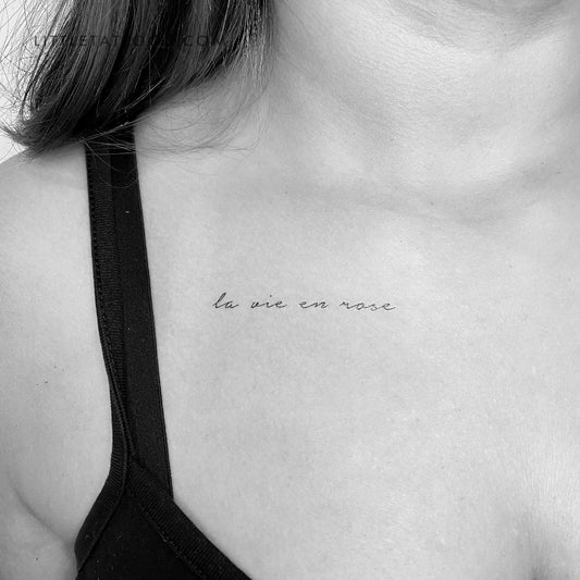 La Vie En Rose Temporary Tattoo - Set of 3
