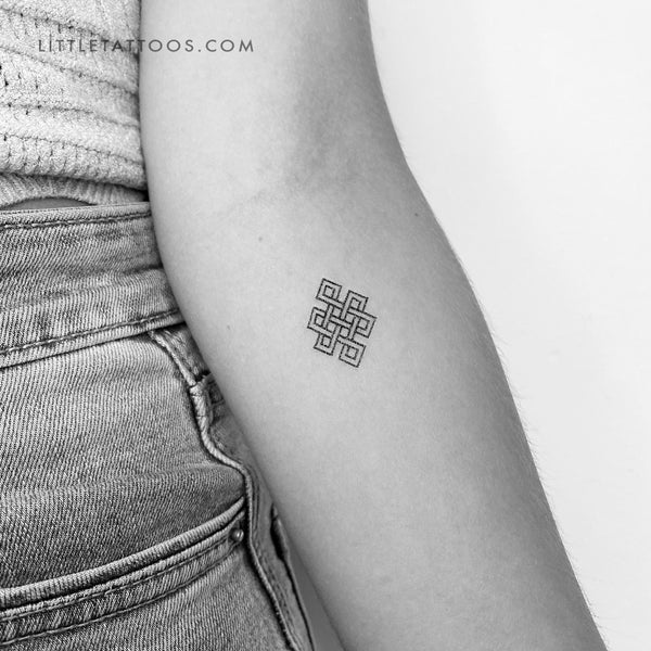 Small Endless Knot Temporary Tattoo - Set of 3