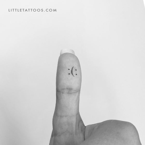 Minimalist Sad & Happy Face Temporary Tattoo