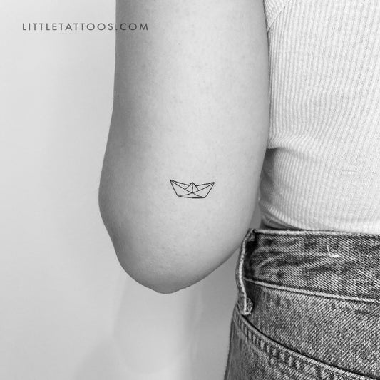 Origami Boat Temporary Tattoo - Set of 3